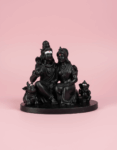 Lord Shiva Family Idol | 3D Printed | 4 Inches Perfect for Home,Office Desks, Car Dashboards, or Gifting for spiritual occasions.