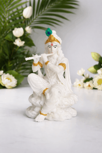 Lord Krishna Idol 3D Printed – Divine Krishna Statue for Home | Office | Car Dashboard