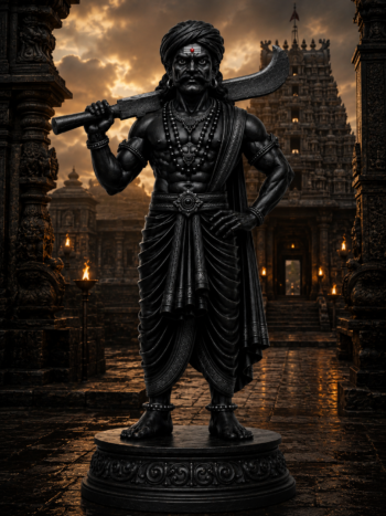 Karuppasamy Idol Standing Pose 4 Inches 3D Printed – For Home | Office | Car Dashboard