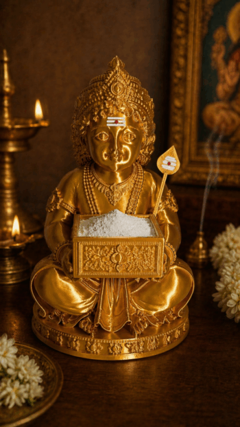 Lord Murugan Vibhuthi & Kunkumam Holder 6 Inches 3D Printed – Divine Murugan Sacred Ash Box for Home | Office | Gifting