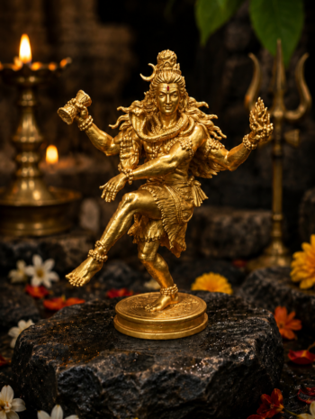 Shiva Tandava Idol 4 Inches 3D Printed – Divine Nataraja Tandava Statue for Home | Office | Car Dashboard