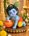Baby Krishna Stealing Butter